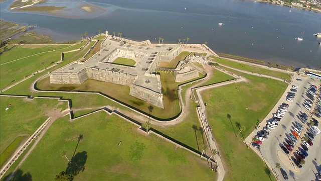 Castillo de San Marcos 航拍视频视频素材