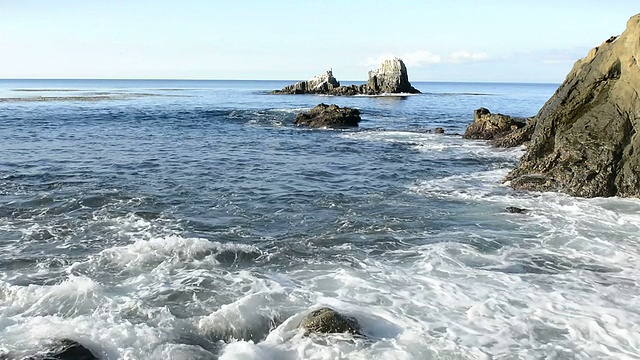 海浪拍击海岸视频素材