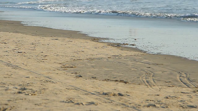 海浪拍打沙滩视频素材