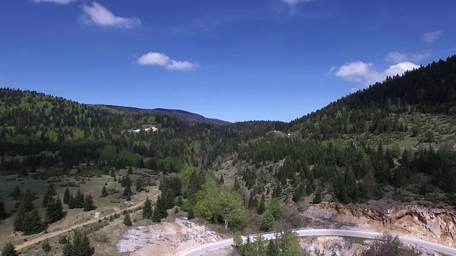 空中山路与自然视频素材