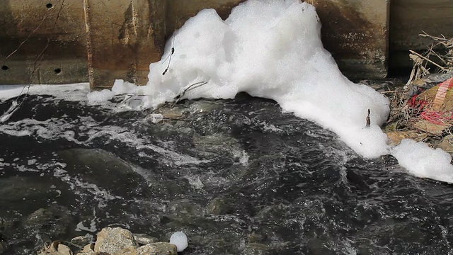 运河水污染视频素材