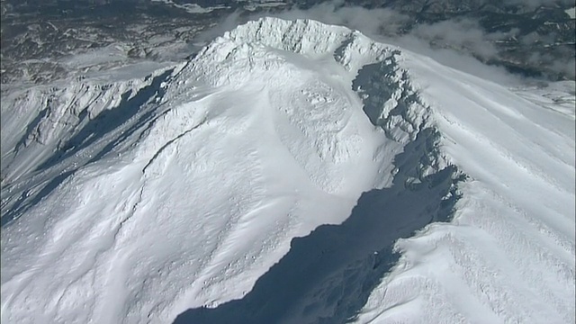 空中Chokai山视频素材