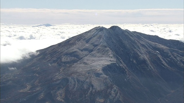 空中Chokai山视频素材