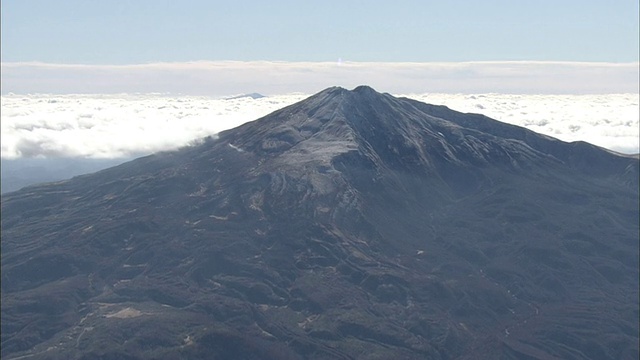 空中Chokai山视频素材