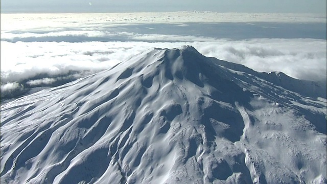 空中Chokai山视频素材