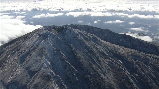 空中Chokai山视频素材