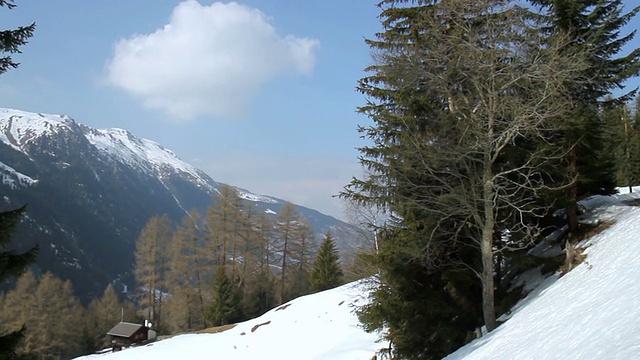 山景城，靠近Les Hauderes村，视频素材