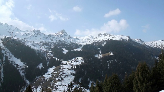 山景城，靠近Les Hauderes村，视频素材