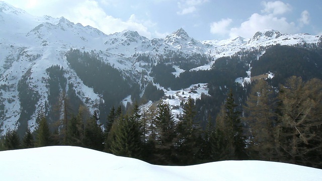 山景城，靠近Les Hauderes村，视频素材