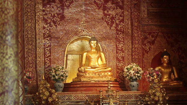 Phra Singh雕像，泰国清迈。视频素材