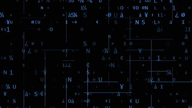 蓝色数字移动在黑色背景视频下载