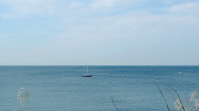 帆船，从岸上看视频素材