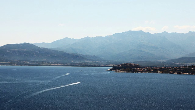 科西嘉岛加维附近海岸线的时间推移视频素材