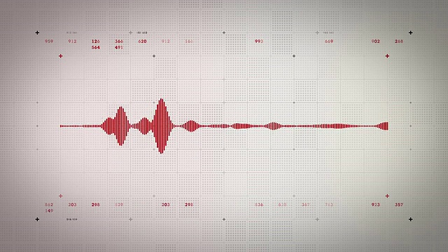 音频波形单声道红色Lite视频素材