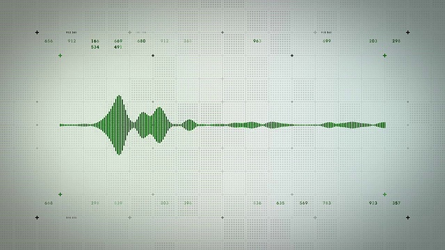 音频波形单声道绿色Lite视频素材