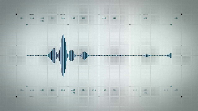 音频波形单声道蓝色Lite视频素材