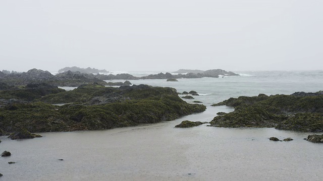 海洋海岸线-暴雨-视频素材