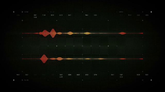 音频波形立体声黑色视频素材