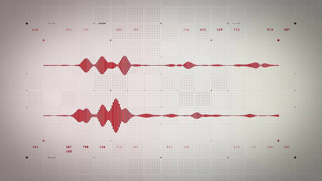 音频波形立体声红色Lite视频素材