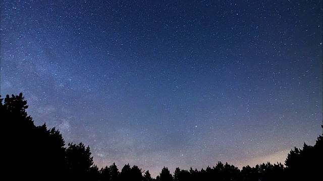 银河时光流逝美丽的夜空视频素材