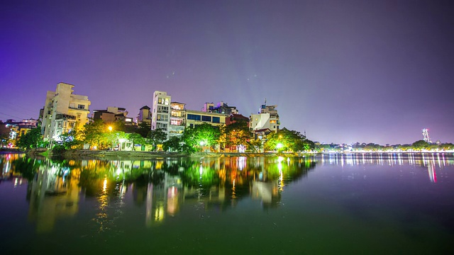 时间流逝——越南河内的夜景视频素材