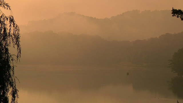 山湖垂钓视频素材