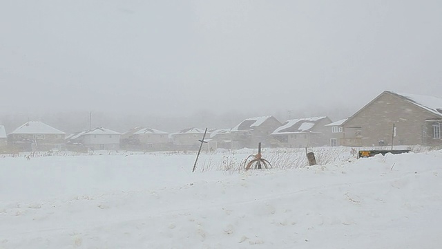 冬天的暴风雪视频素材