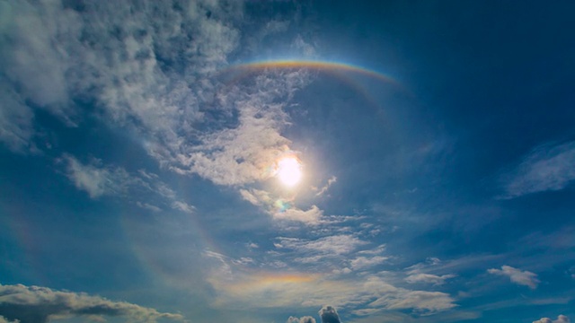 时间流逝太阳晕(外接晕)视频素材