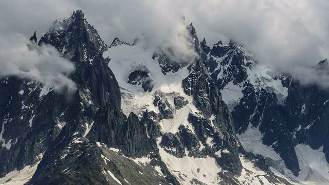 大查莫兹峰和山脊云时间流逝视频素材