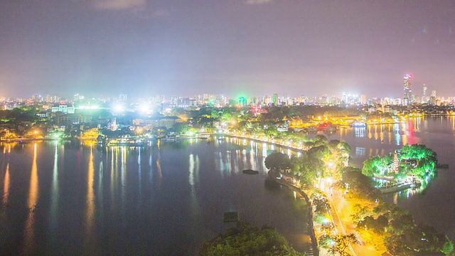 时间流逝——越南河内的夜景视频素材