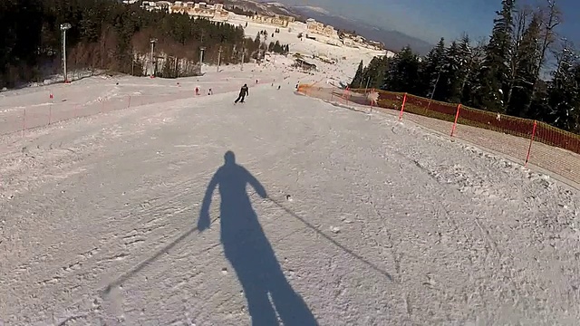 滑雪障碍滑雪视频素材