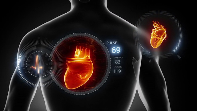 医学概念-人类心脏视频素材