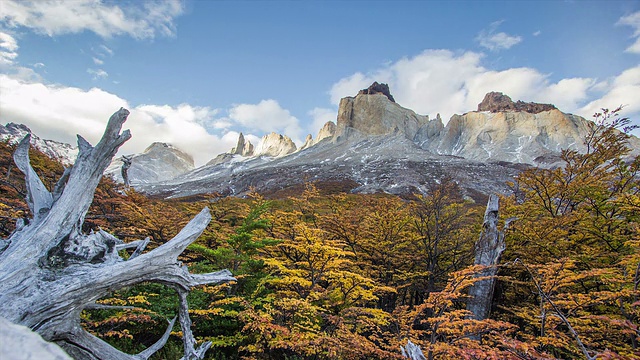 山上的云/ Time Lapse (Torres del Paine，巴塔哥尼亚，智利)视频素材