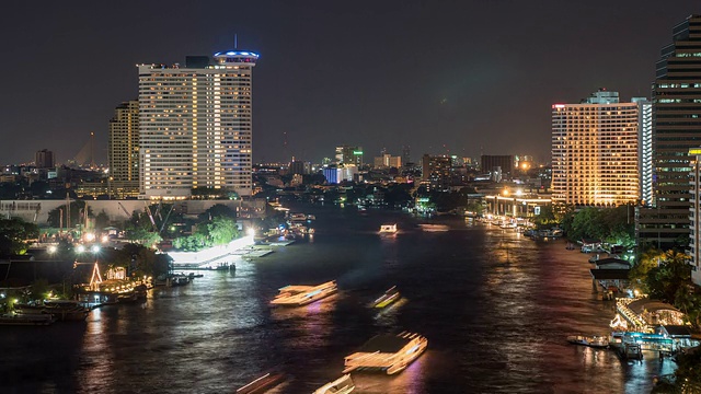 曼谷泰国夜间时间流逝视频素材