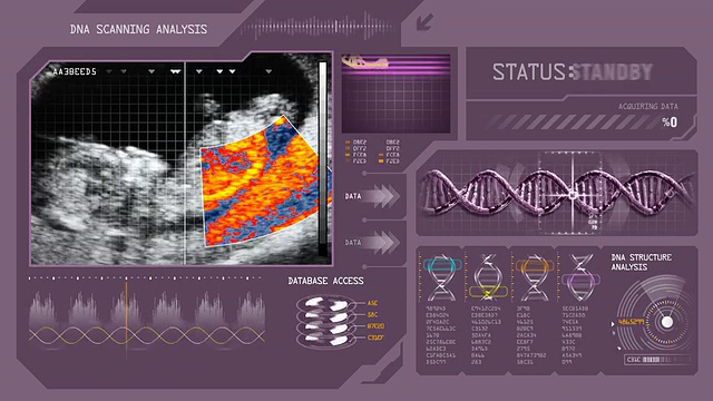 胎儿DNA扫描视频素材