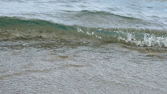 海滩上美丽的波浪视频素材