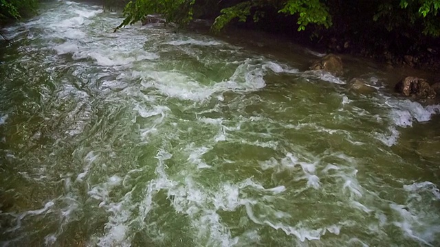 山河往下流视频素材