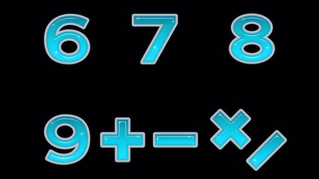 按钮、数字和符号无缝循环视频素材