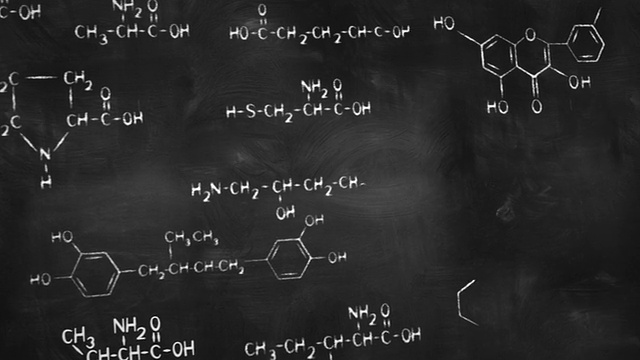 黑板上的化学公式视频素材