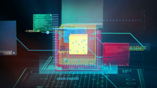 数字数据代码网络接口技术4K视频素材