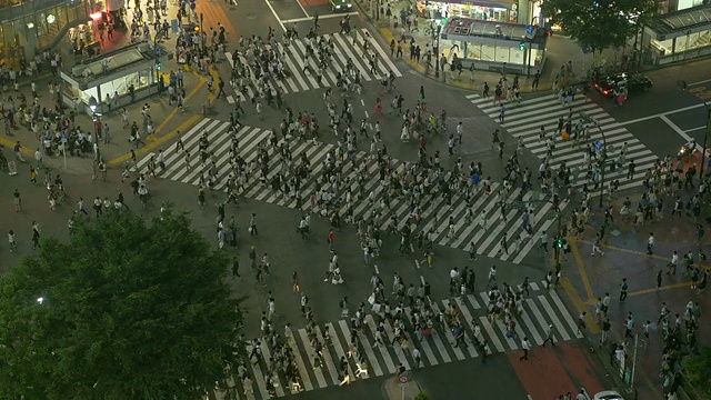 日本东京著名的涉谷十字路口视频素材