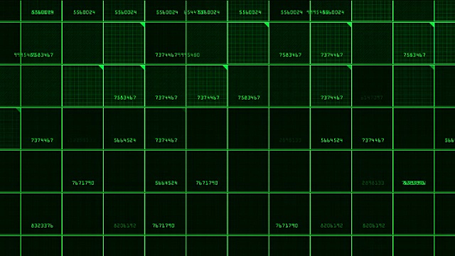 数据单元的绿色视频素材