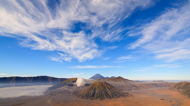 Bromo火山的时间推移，东爪哇，印度尼西亚视频素材