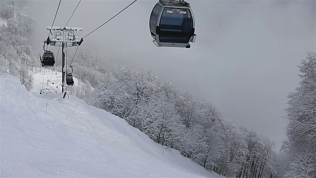 罗莎库托高山度假胜地的缆车视频素材