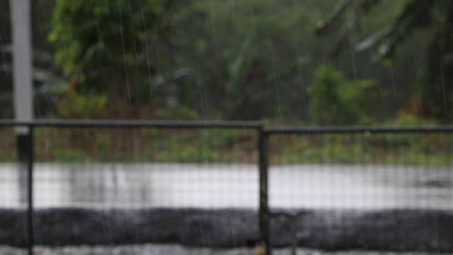 下雨的时候在街上视频素材