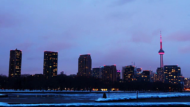 加拿大多伦多的夜景视频素材