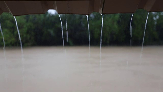 雨季湿工厂特写视频素材