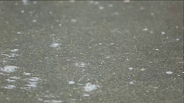 雨落在路上视频素材