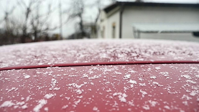 雪花飘落的慢动作视频素材