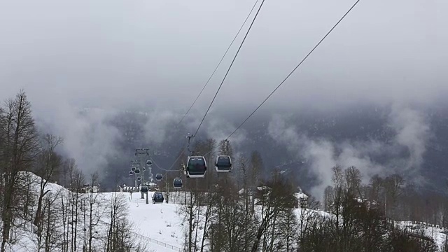 罗莎库托高山度假胜地的缆车视频素材